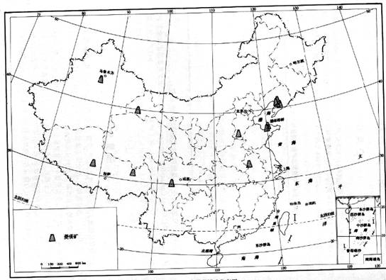 图1  中国菱镁矿分布图