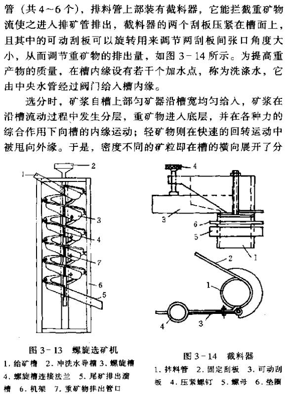 螺旋溜槽与螺旋选机