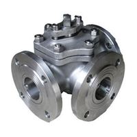 法兰连接三通球阀