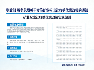 财政部 税务总局关于实施矿业权出让收益优惠政策的通知